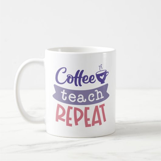 Wiederholung des Kaffeetablaufs Kaffeetasse (Links)