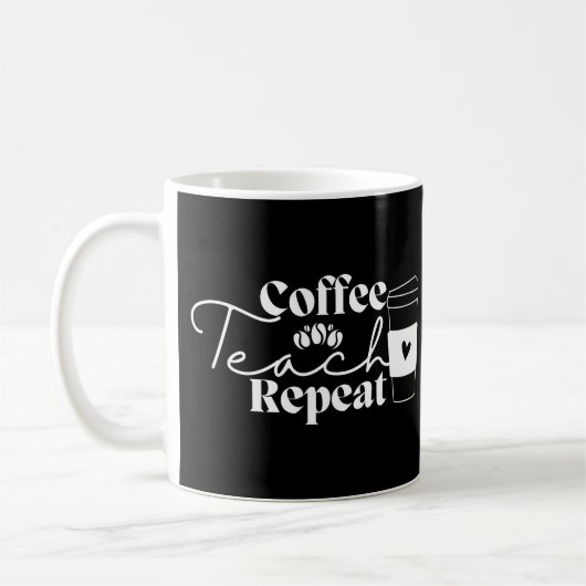 Wiederholung des Kaffeetablaufs Kaffeetasse (Links)