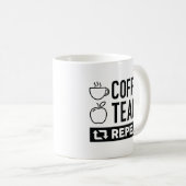 Wiederholung des Kaffeetablaufs Kaffeetasse (VorderseiteRechts)