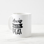 Wiederholung des Kaffeetablaufs Kaffeetasse (Vorderseite Links)