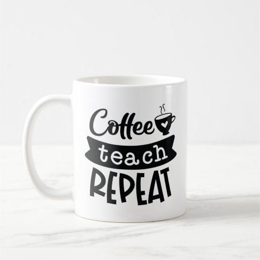 Wiederholung des Kaffeetablaufs Kaffeetasse (Links)