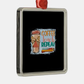 Wiederholung des Kaffeetablaufs Ornament Aus Metall (Rechts)