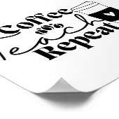 Wiederholung des Kaffeetablaufs Poster (Ecke)