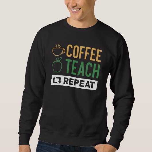Wiederholung des Kaffeetablaufs Sweatshirt (Vorderseite)