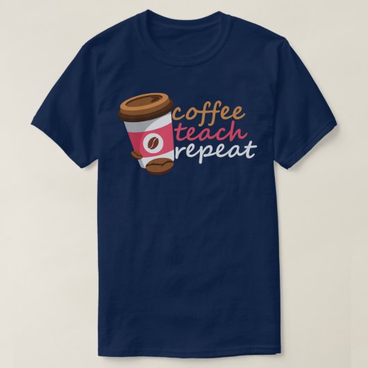 Wiederholung des Kaffeetablaufs T-Shirt (Design vorne)