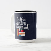 Wiederholung des Kaffeetablaufs Zweifarbige Tasse (Vorderseite Links)