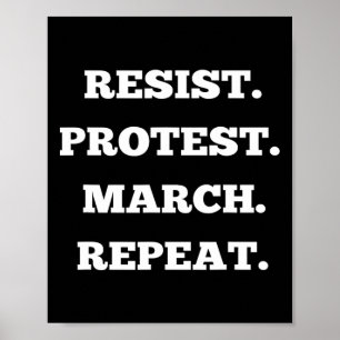 Wiederholung des Resist Protest-März Poster