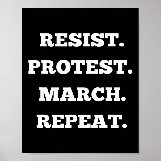 Wiederholung des Resist Protest-März Poster (Vorne)