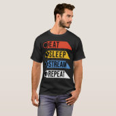 Wiederholung des Schlaf-Streams essen T-Shirt (Vorne ganz)
