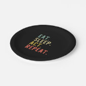 Wiederholung des Sleep Act Pappteller (Schrägansicht)