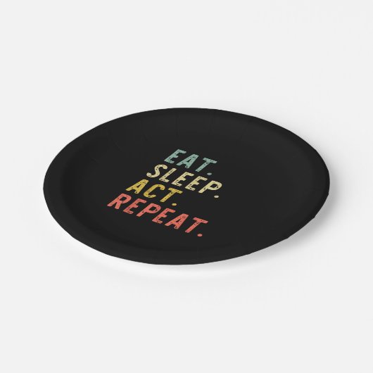 Wiederholung des Sleep Act Pappteller (Schrägansicht)