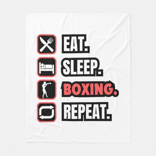 Wiederholung des Sleep Boxing Fleecedecke (Vorderseite)
