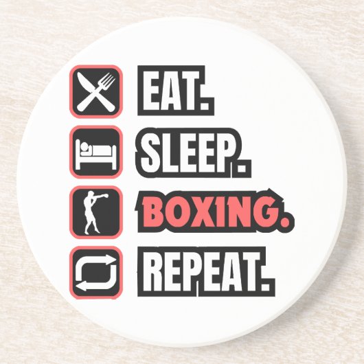 Wiederholung des Sleep Boxing Getränkeuntersetzer (Vorne)