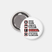 Wiederholung des Sleep Boxing Magnet (Vorderseite/Rückseite)