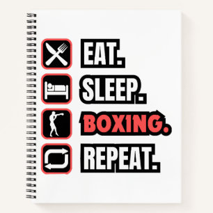 Wiederholung des Sleep Boxing Notizblock