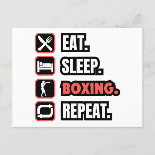 Wiederholung des Sleep Boxing Postkarte