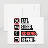 Wiederholung des Sleep Boxing Postkarte (Vorne/Hinten)