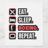 Wiederholung des Sleep Boxing Weinetikett (Einzelnes Label)