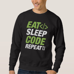 Wiederholung des Sleep-Codes Sweatshirt