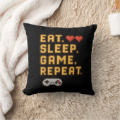 Wiederholung des Sleep Game - Retro Pixel Gaming T Kissen (Decke)