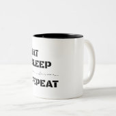 Wiederholung des Sleep Morse Codes Zweifarbige Tasse (VorderseiteRechts)