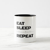 Wiederholung des Sleep Morse Codes Zweifarbige Tasse (Mittel)