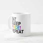 Wiederholung des Sleep Pride Kaffeetasse (Vorderseite Links)