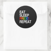 Wiederholung des Sleep Pride Runder Aufkleber (Tasche)