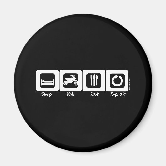 Wiederholung des Sleep Ride-Essens Magnet (Vorne)