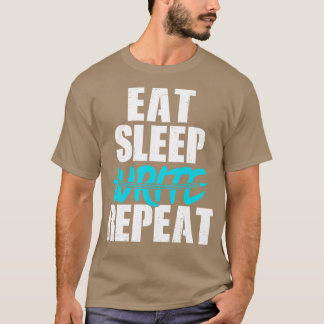 Wiederholung des Sleep-Schreibens T-Shirt