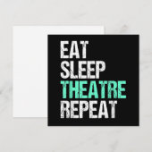 Wiederholung des Sleep Theaters essen Feiertagskarte (Vorne/Hinten)