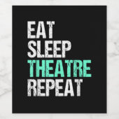 Wiederholung des Sleep Theaters essen Weinetikett (Einzelnes Label)