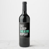 Wiederholung des Sleep Theaters essen Weinetikett (Vorderseite)