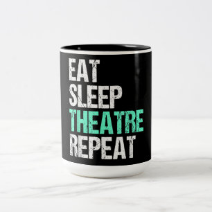 Wiederholung des Sleep Theaters essen Zweifarbige Tasse