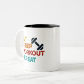 Wiederholung des Sleep Workout Zweifarbige Tasse (Vorderseite Links)