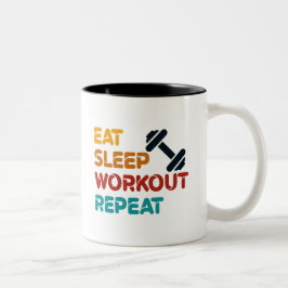 Wiederholung des Sleep Workout Zweifarbige Tasse