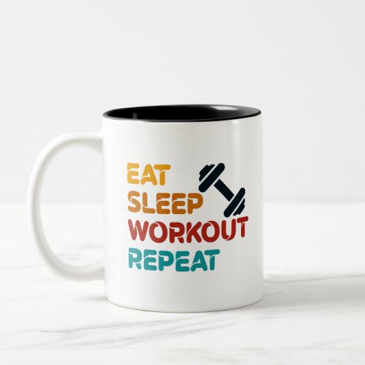 Wiederholung des Sleep Workout Zweifarbige Tasse (Links)