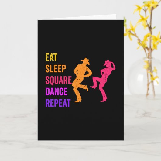 Wiederholung des Square Dance Karte (Gelbe Blume)