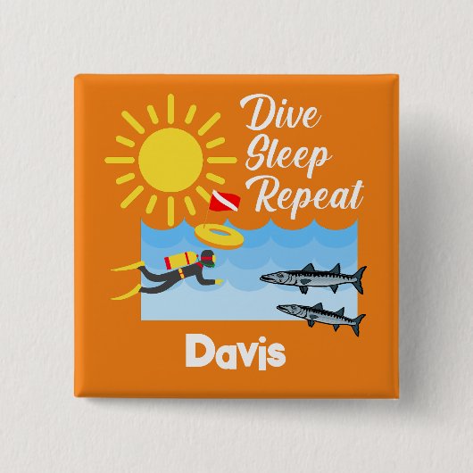 Wiederholung des Tauchgangs - Schaltfläche Platz Button (Vorderseite)