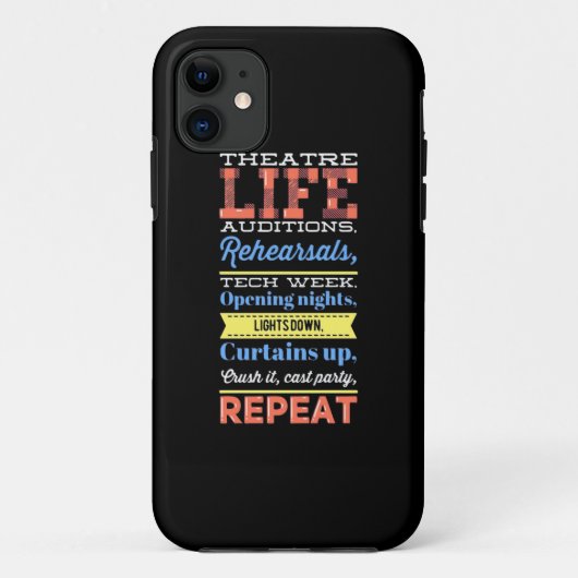 Wiederholung des Theaterlebens Case-Mate iPhone Hülle (Rückseite)