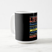 Wiederholung des Theaterlebens Kaffeetasse (Vorderseite Links)