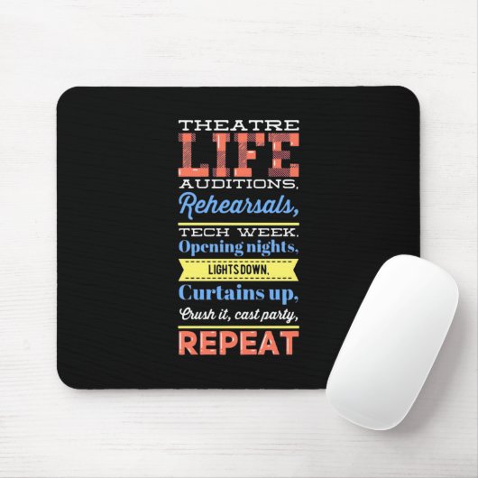 Wiederholung des Theaterlebens Mousepad (Mit Mouse)