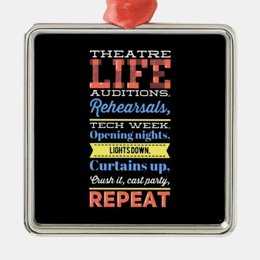 Wiederholung des Theaterlebens Ornament Aus Metall (Vorne)