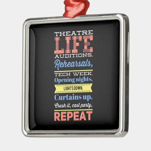 Wiederholung des Theaterlebens Ornament Aus Metall (Links)