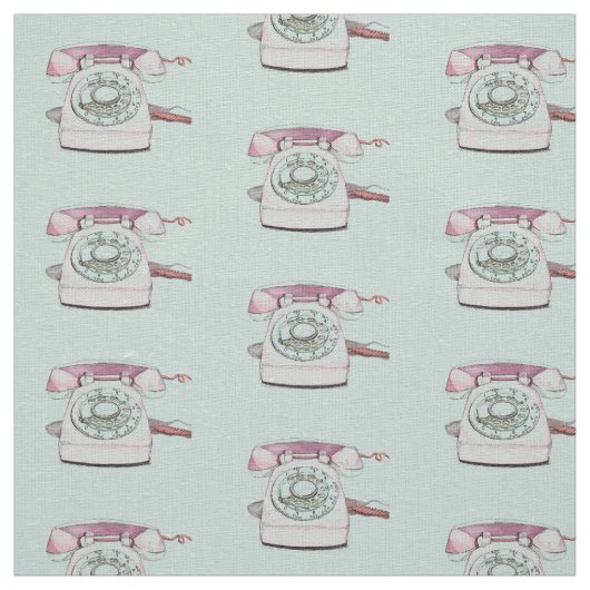Wiederholung des Vintagen Telefonmusters - Seeoam Stoff (Muster)