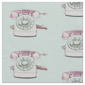 Wiederholung des Vintagen Telefonmusters - Seeoam Stoff (Nahaufnahme)