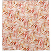 Wiederholung, die eine rötliche Blume oder einen S Duschvorhang (Vorderseite)