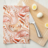 Wiederholung, die eine rötliche Blume oder einen S Geschirrtuch (Viertel Falte)