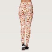 Wiederholung, die eine rötliche Blume oder einen S Leggings (Rückseite)