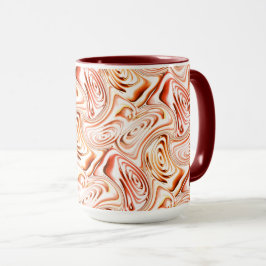Wiederholung, die eine rötliche Blume oder einen S Tasse